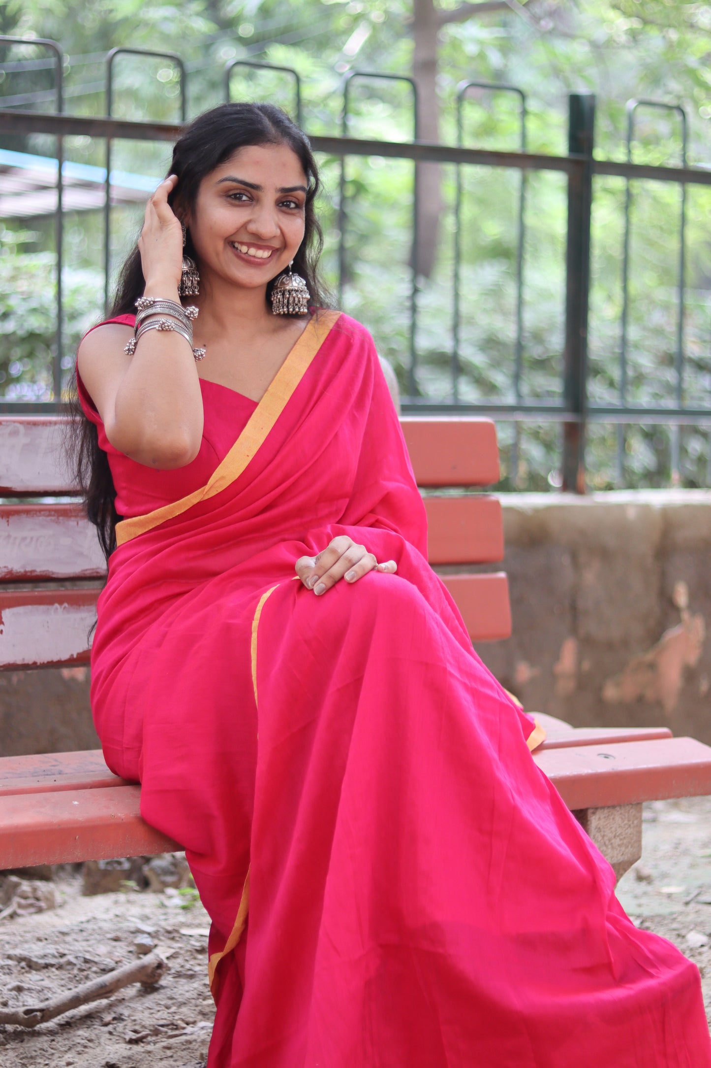 Candy Crush – Ready-to-Wear Pocket Saree with Candy Embroidery - Kozylook