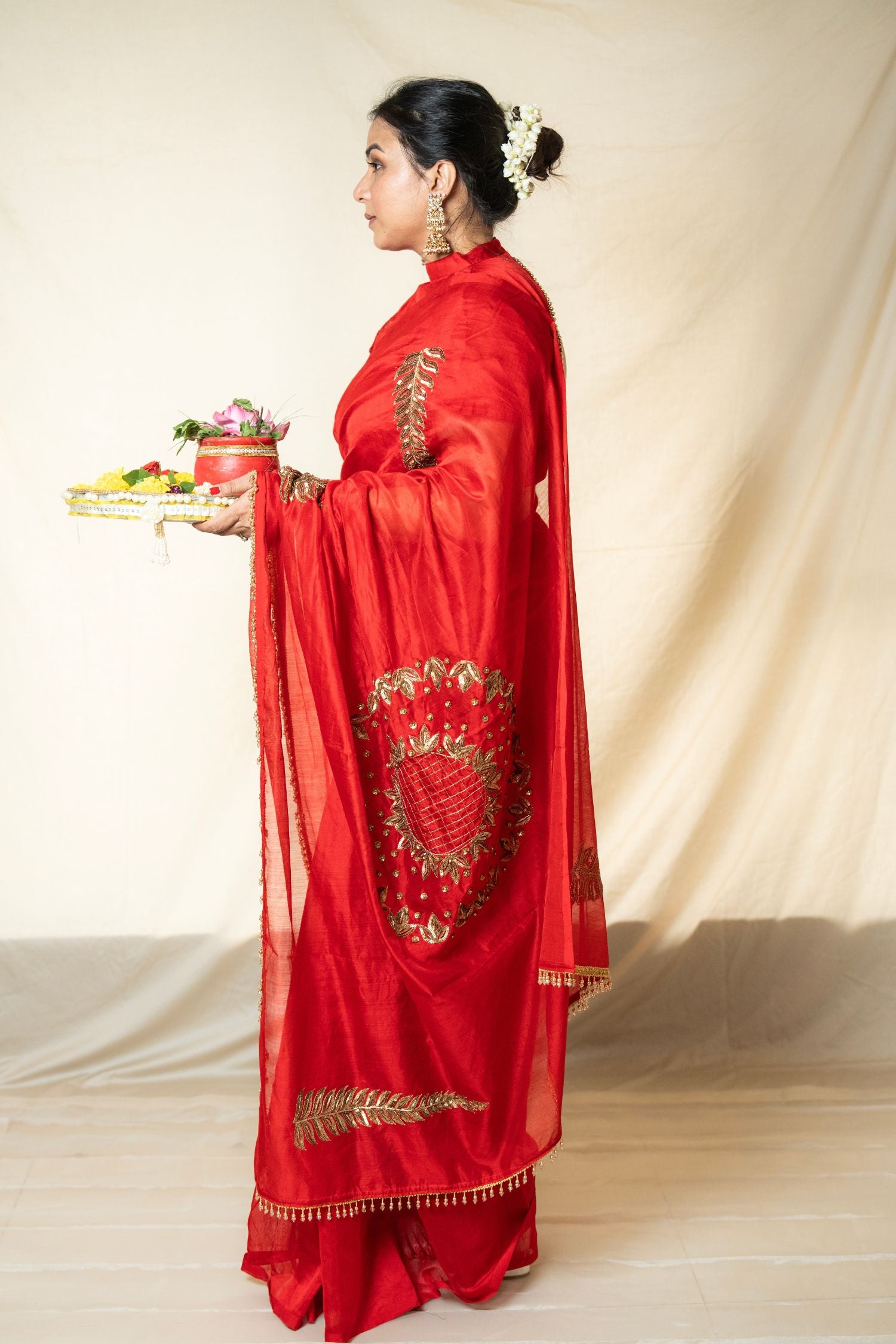 Chaandini – Karwachauth Edit in Silk Chanderi - Kozylook