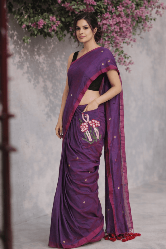 Flirty Flamingo – Ready to wear Saree