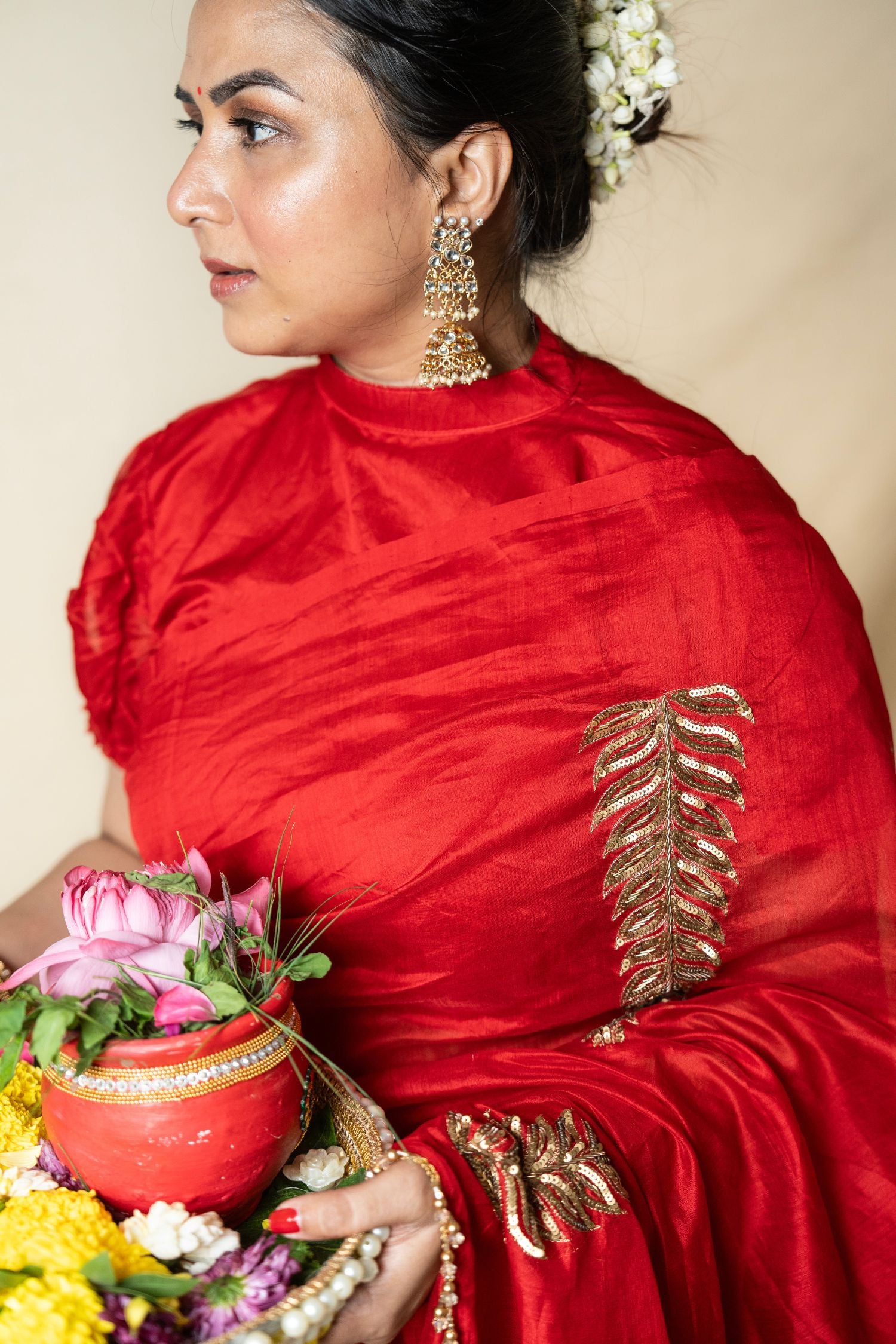 Chaandini – Karwachauth Edit in Silk Chanderi - Kozylook