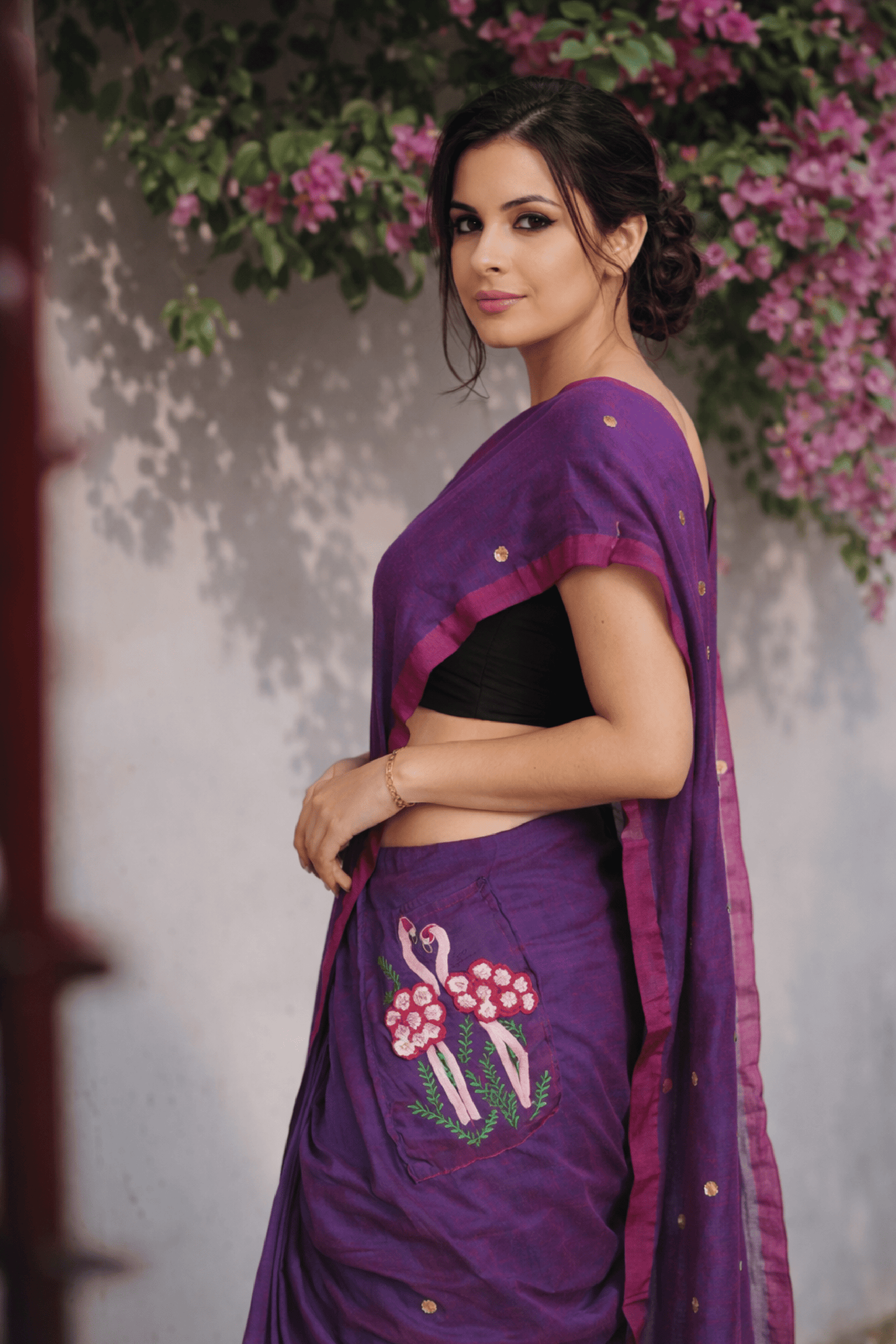 Flirty Flamingo – Ready to wear Saree