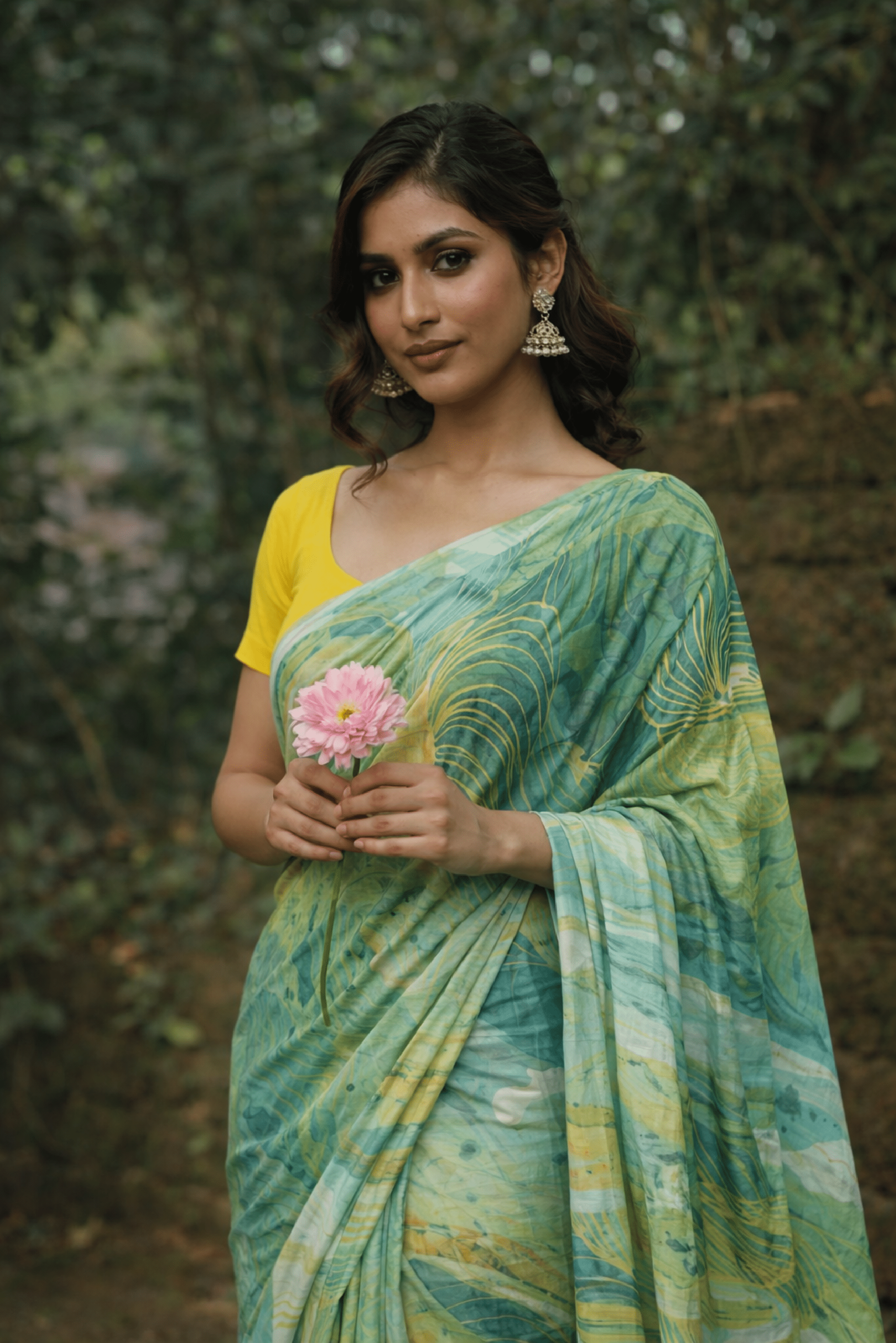 Drifting Clouds of Dreams – Cotton Silk Saree