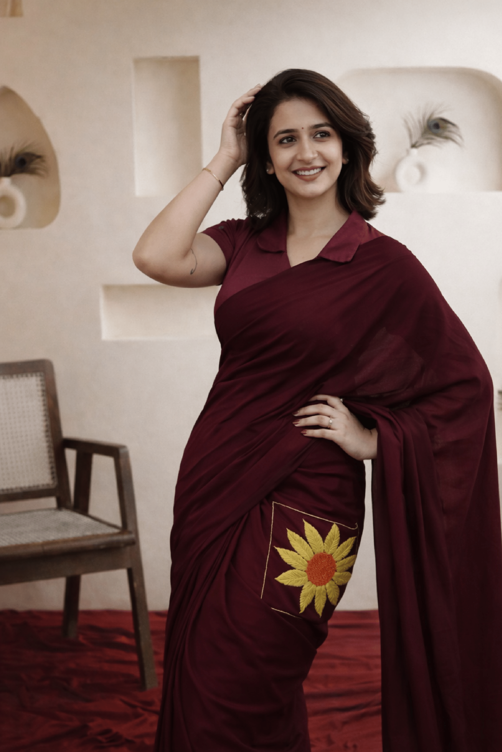 Sunflower Majesty – Ready-to-Wear Saree