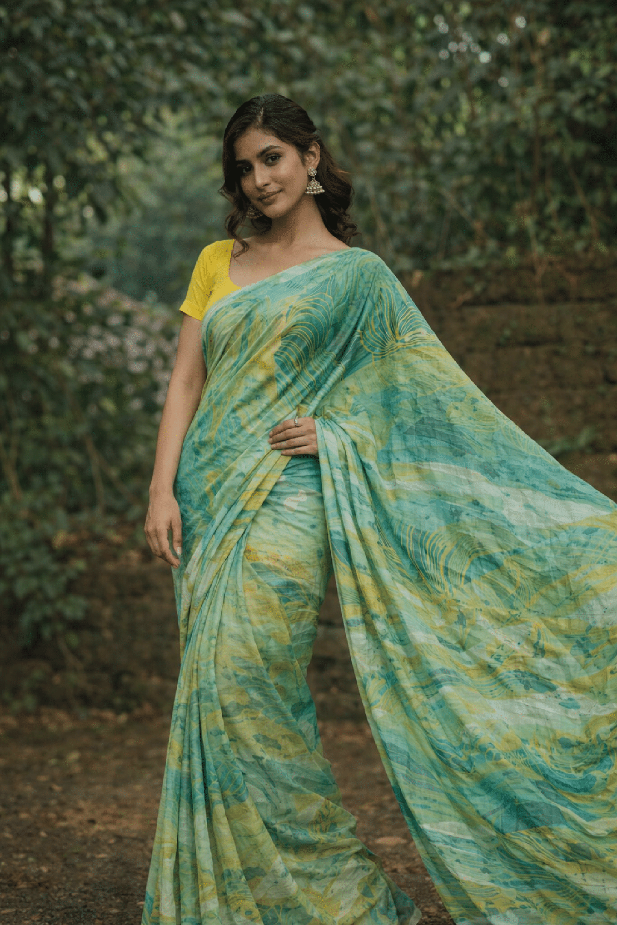 Drifting Clouds of Dreams – Cotton Silk Saree