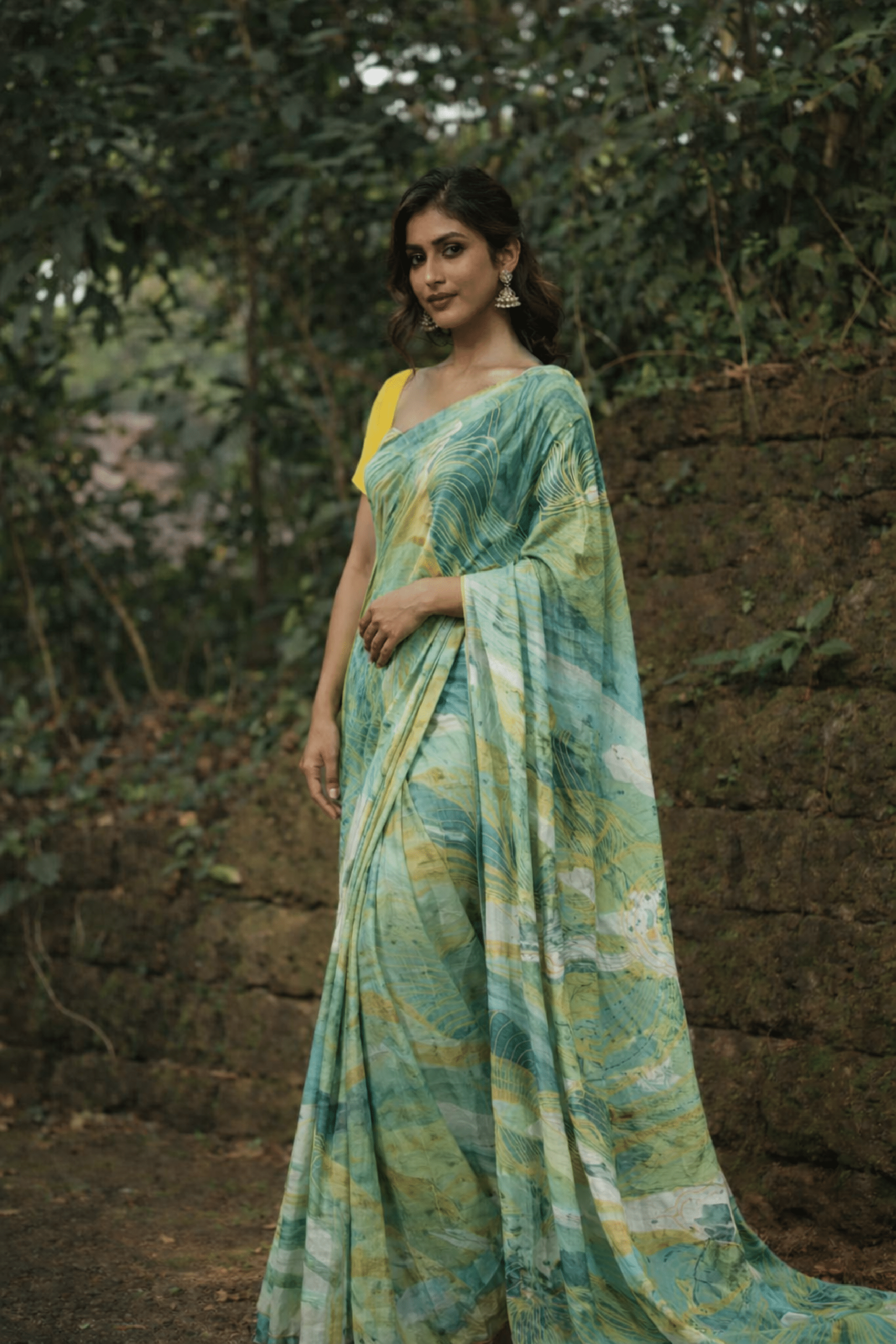 Drifting Clouds of Dreams – Cotton Silk Saree